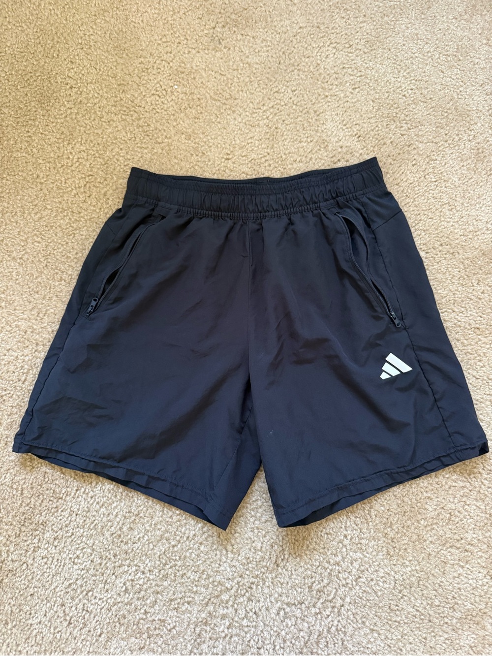 adidas Black Men's Performance Training Shorts with Zip Pockets